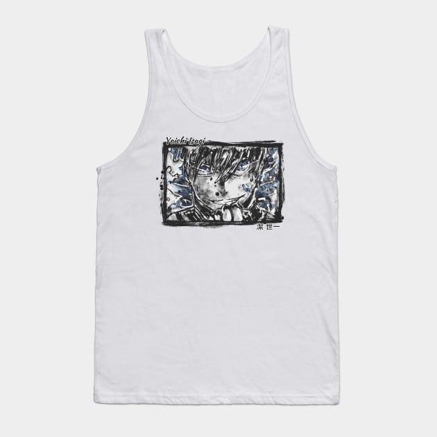 Japanese ink Yoichi Isagi Blue lock Tank Top by scribble13